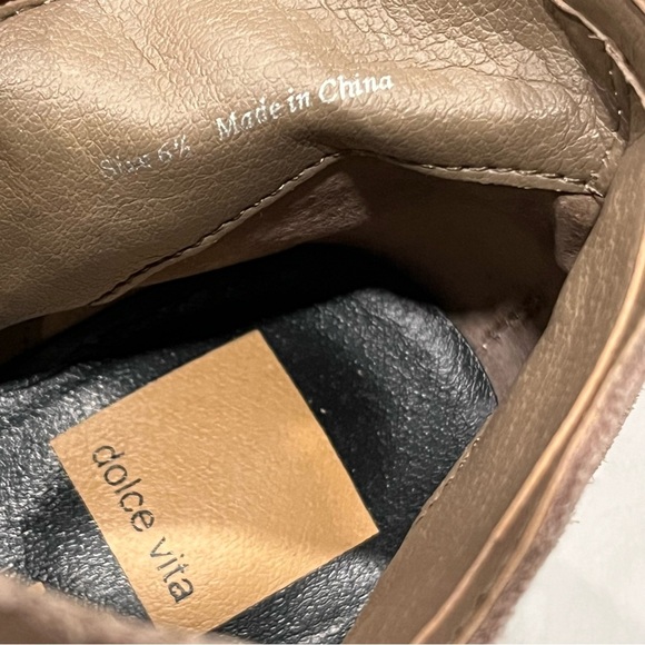 Dolce Vita Tan Suede Leather Tessey Ankle Booties - Picture 7 of 8